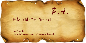 Pödör Ariel névjegykártya